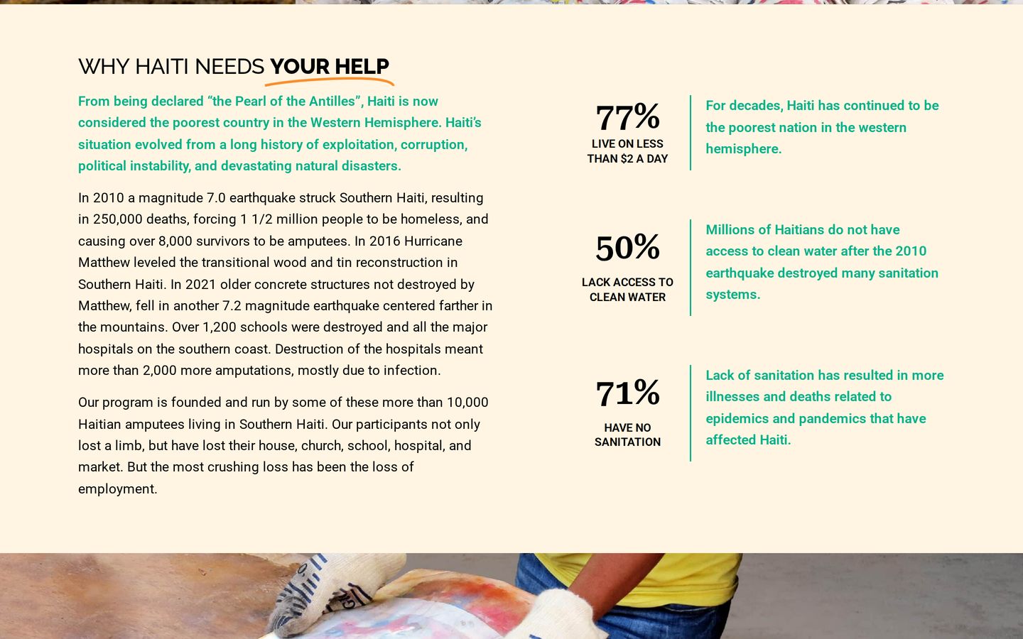 Screenshot der Website von Caribbean Dream