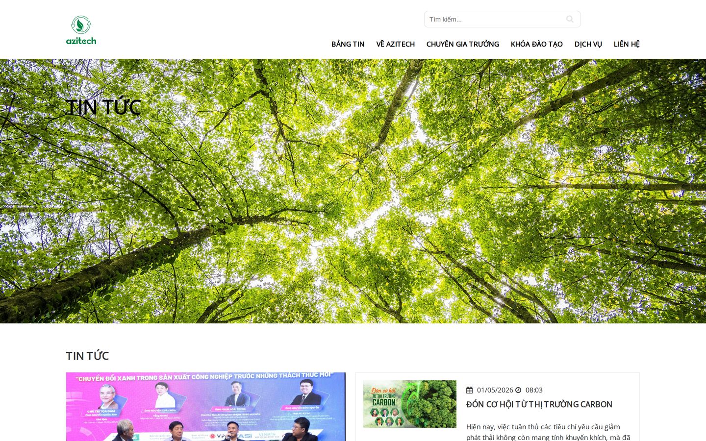 Screenshot der Website von EchoGreen