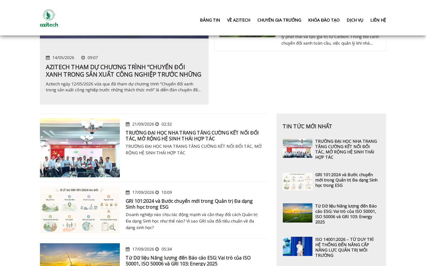 Screenshot der Website von EchoGreen
