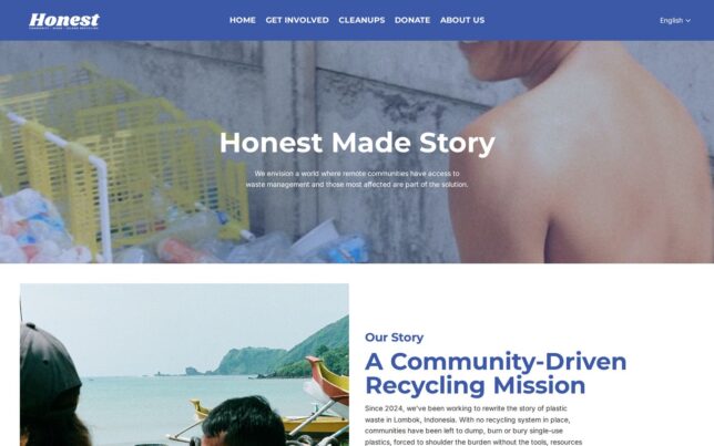 Screenshot der Website von Honest Made