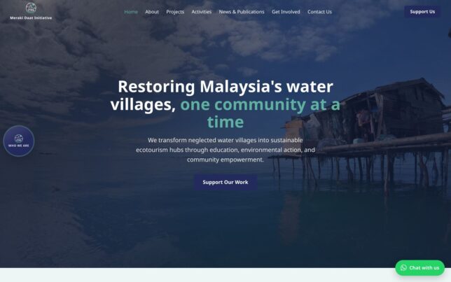 Screenshot der Website von Meraki Daat Initiative