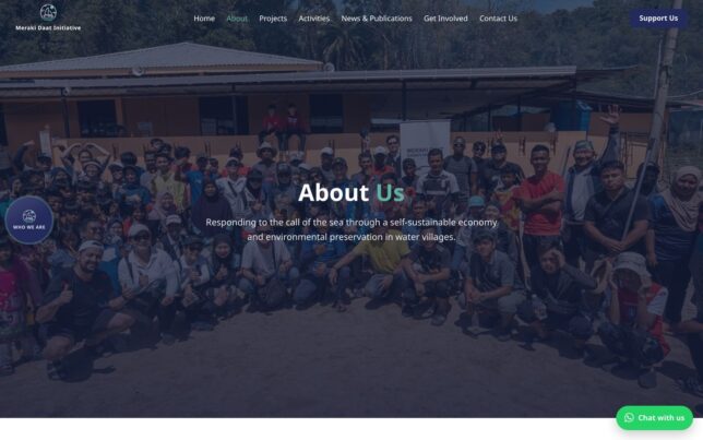 Screenshot der Website von Meraki Daat Initiative