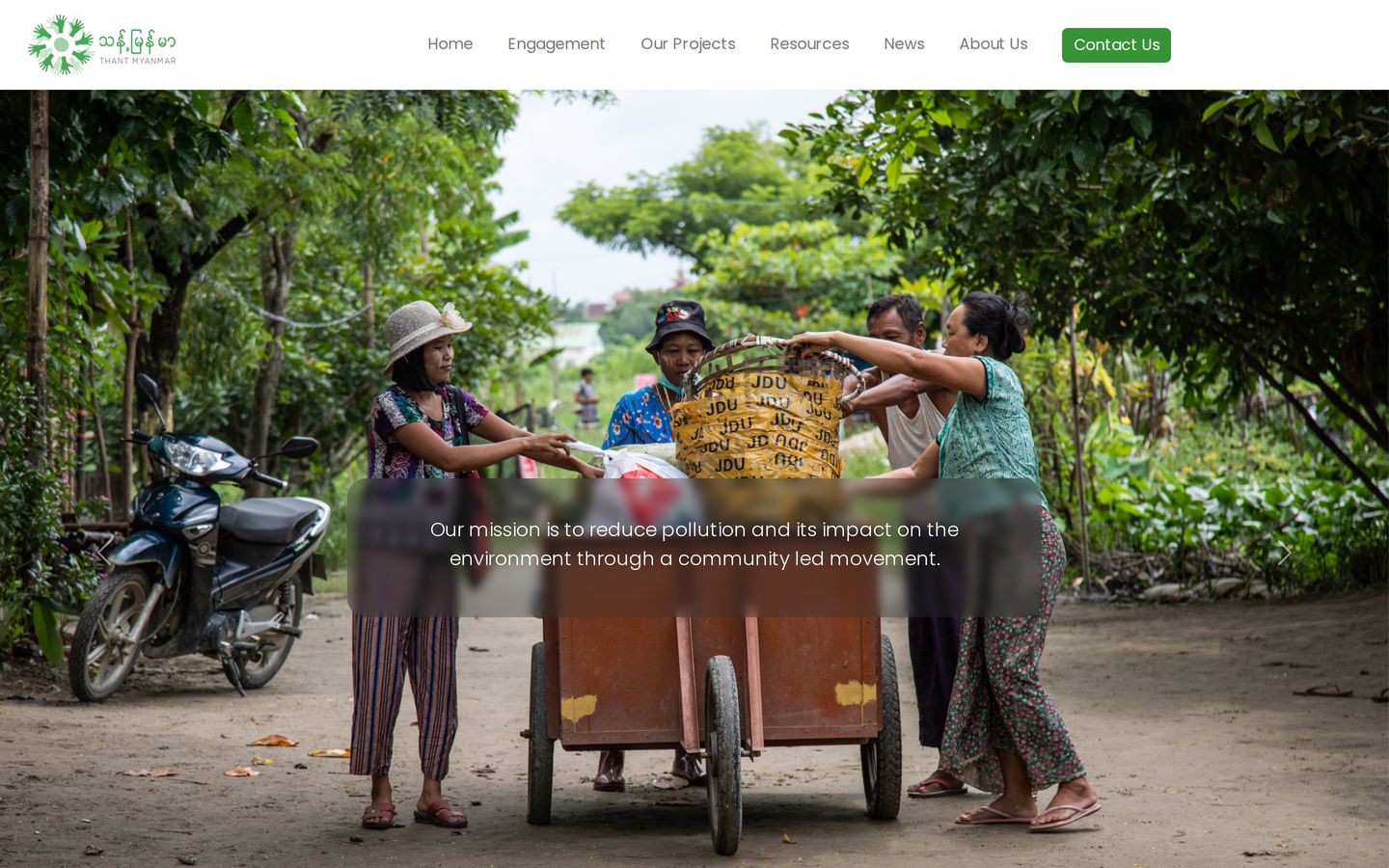Screenshot der Website von Thant Myanmar