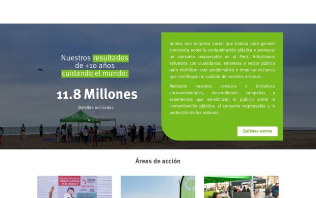 Screenshot der Website von Life Out Of Plastic (LOOP)