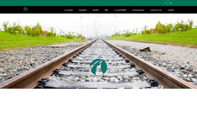 Screenshot der Startseite von Greenrail